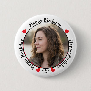 Macaron Rond 5 Cm Photo Joyeux Anniversaire Nous Vous Aimons Célébra