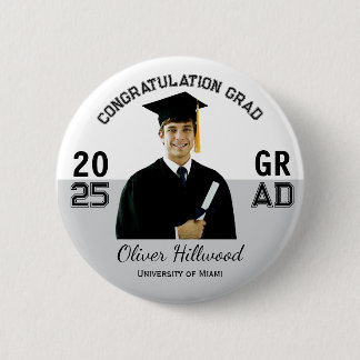 Macaron Rond 5 Cm Photo personnalisée Uni grand cadeau