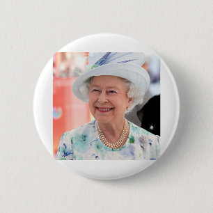 Macaron Rond 5 Cm Photo professionnelle de HM Queen Elizabeth II Abu