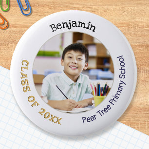 Macaron Rond 5 Cm Photo souvenir pour l'élève de l'école primaire él