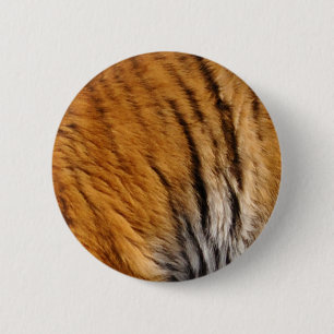 Macaron Rond 5 Cm Photo Tiger Stripes Big Cat Wildlife