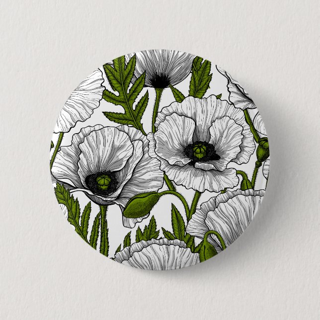 Macaron Rond 5 Cm Photos blanches sur blanc (Devant)