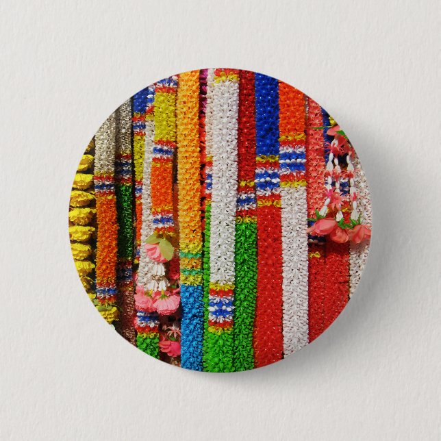 Macaron Rond 5 Cm Phuang Maalai - Jardin Floral Thaï (Devant)