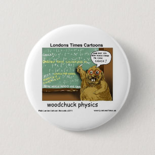 Macaron Rond 5 Cm Physique Woodchuck Drôle Cadeaux Tee - shirt Mugs 