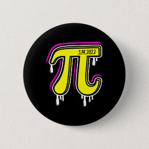 Macaron Rond 5 Cm Pi Day 3.14.2025 brillant