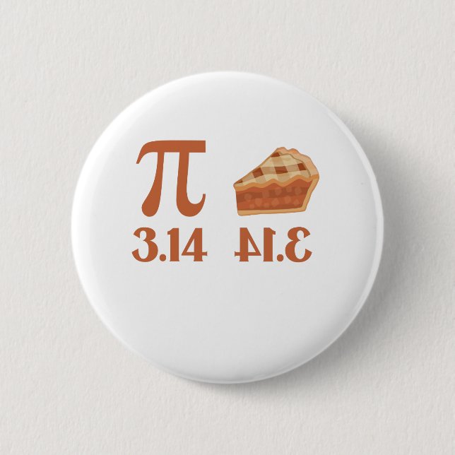 Macaron Rond 5 Cm Pi Day Toddler Math enseignant Funny Pie Cadeau (Devant)