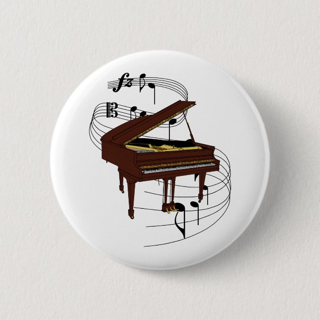 Macaron Rond 5 Cm Piano (Devant)