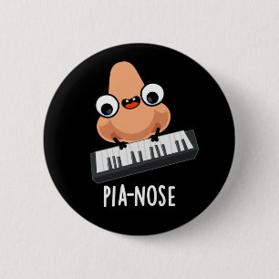 Macaron Rond 5 Cm Pianose Funny Piano Nose Pun Dark BG