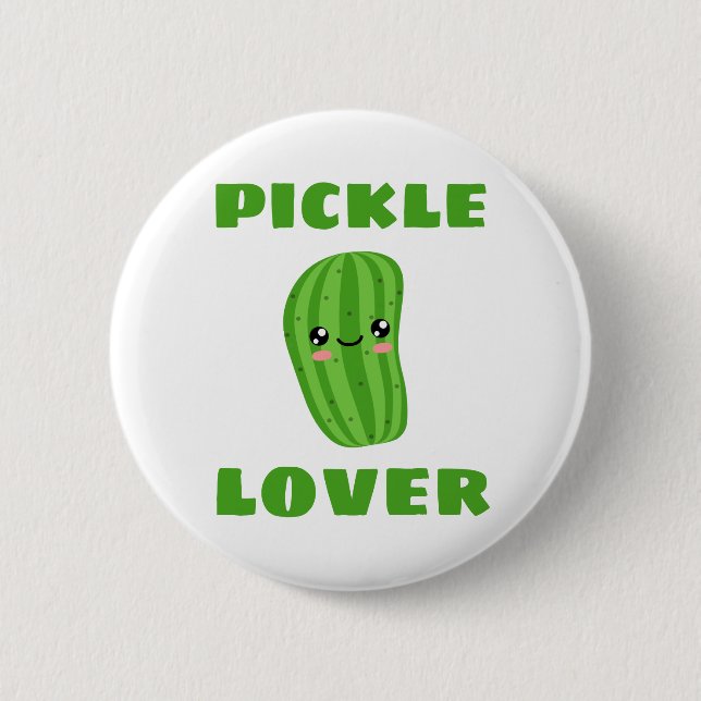 Macaron Rond 5 Cm Pickle Lover (Devant)