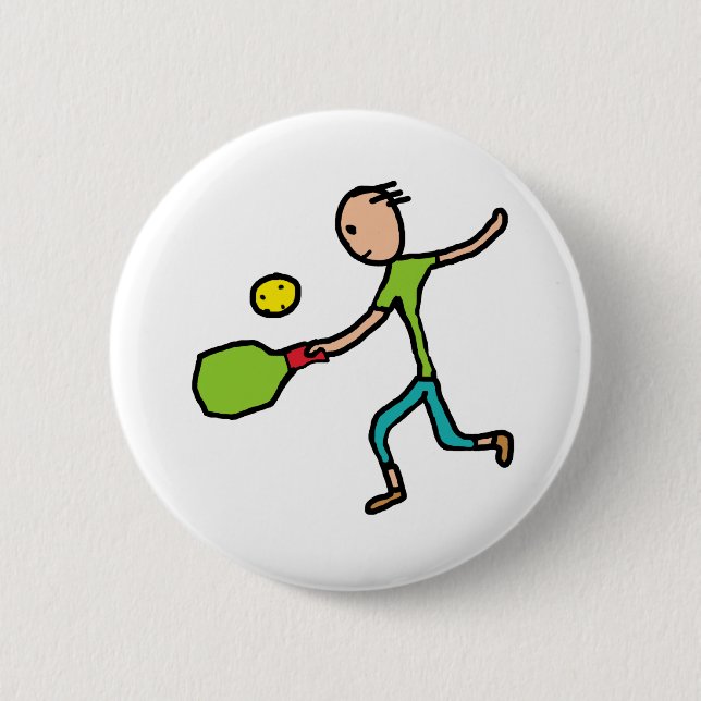 Macaron Rond 5 Cm Pickleball (Devant)