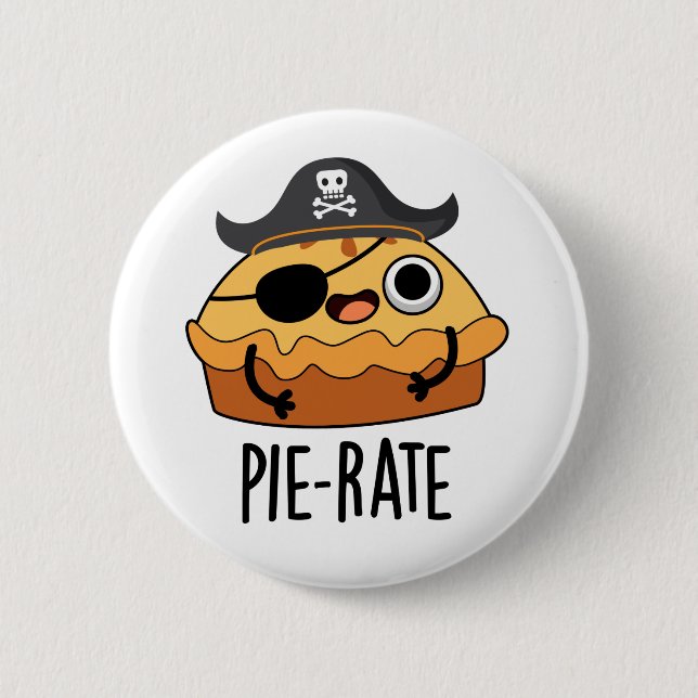Macaron Rond 5 Cm Pie-rate Funny Pirate Pie Pie Pie Pun (Devant)