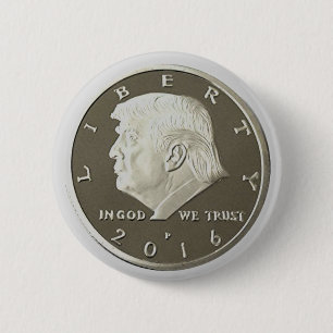 Macaron Rond 5 Cm Pièce de monnaie argentée de Donald Trump Eagle