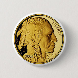 Macaron Rond 5 Cm Pièce de monnaie de lingot d'or de preuve de