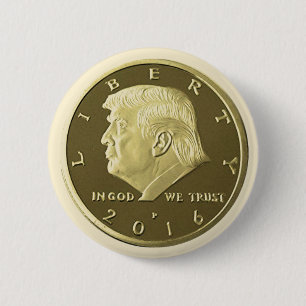 Macaron Rond 5 Cm Pièce Donald Trump Double Aigle or