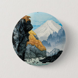Macaron Rond 5 Cm Pied du mont Ashitaka (1932) par Hiroaki Takahashi