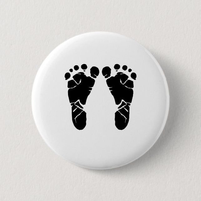 Macaron Rond 5 Cm Pieds de bébé (Devant)