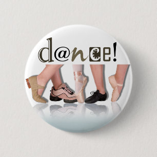 Macaron Rond 5 Cm "Pieds de danse" - chorégraphe, danseur,