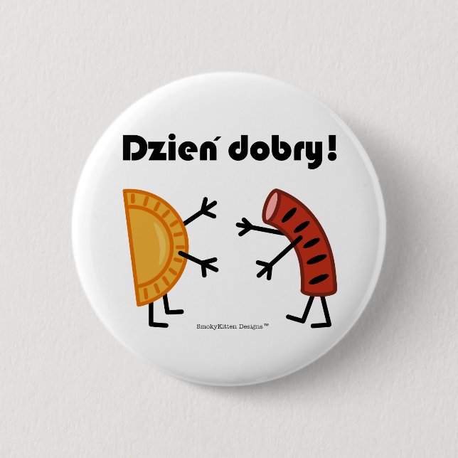 Macaron Rond 5 Cm Pierogi et Kielbasa - Dzien Dobry ! (Devant)