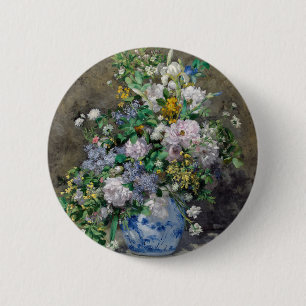 Macaron Rond 5 Cm Pierre-Auguste Renoir - Bouquet de printemps