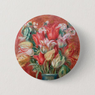 Macaron Rond 5 Cm Pierre-Auguste Renoir - Tulip Bouquet