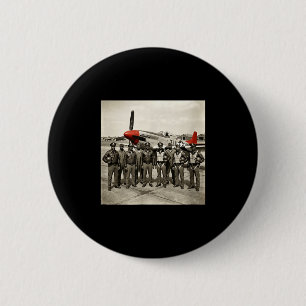 Macaron Rond 5 Cm Pilotes noirs rétro histoire des Noirs seconde gue