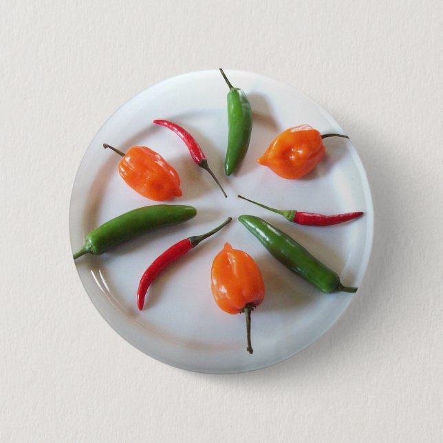 Macaron Rond 5 Cm Piments 2 (Devant)