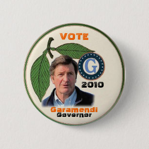 Macaron Rond 5 Cm Pin 2010 de John Garamendi