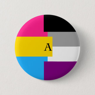 Macaron Rond 5 Cm Pin asexuel d'as de casserole de Panromantic