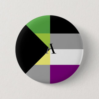 Macaron Rond 5 Cm Pin asexuel d'as de Demiromantic Demi