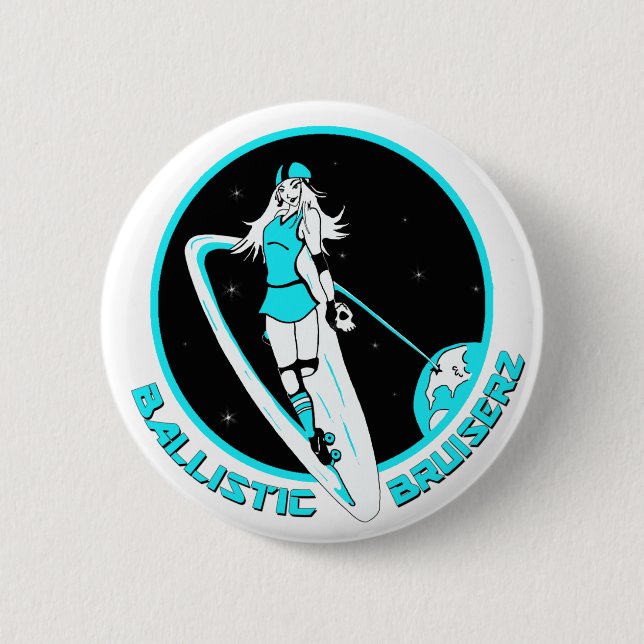 Macaron Rond 5 Cm Pin ballistique de Bruiserz (Devant)