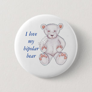 Macaron Rond 5 Cm Pin bipolaire d'ours