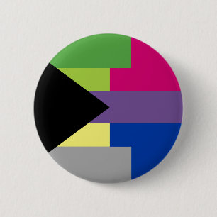 Macaron Rond 5 Cm Pin bisexuel de Demiromantic