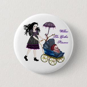 Macaron Rond 5 Cm Pin blanc de bouton de lard câlin