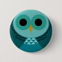 Pin bleu de hibou