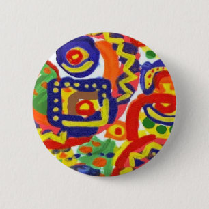 Macaron Rond 5 Cm Pin coloré d'esprit