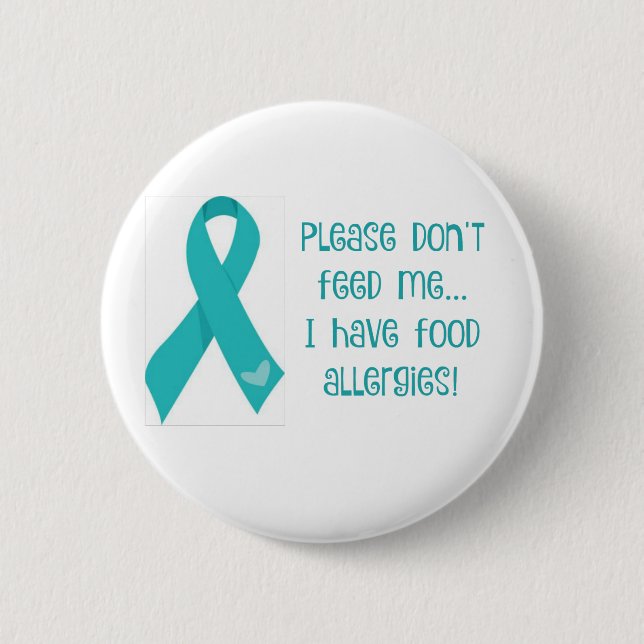 Macaron Rond 5 Cm Pin d'allergie alimentaire (Devant)
