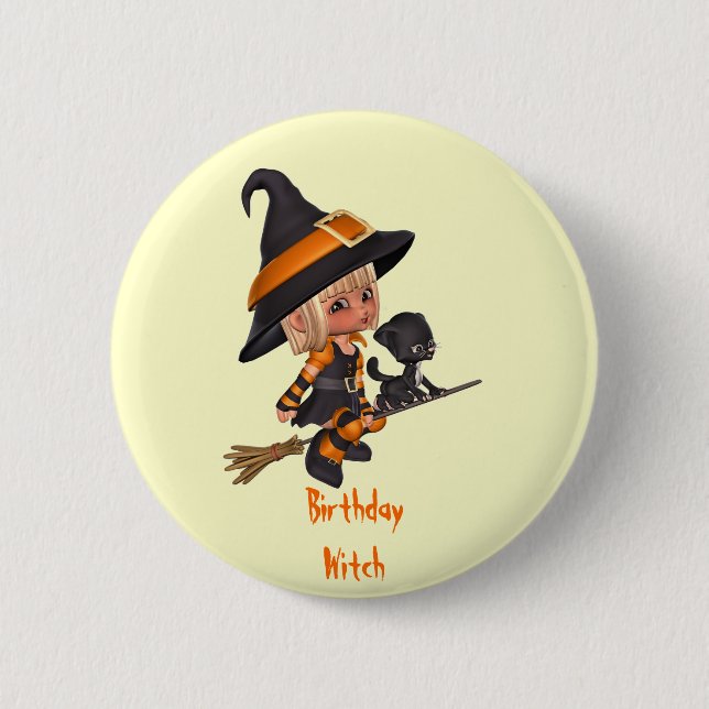 Macaron Rond 5 Cm Pin d'anniversaire de Halloween (Devant)