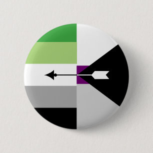 Macaron Rond 5 Cm Pin d'Aromantic Demisexual