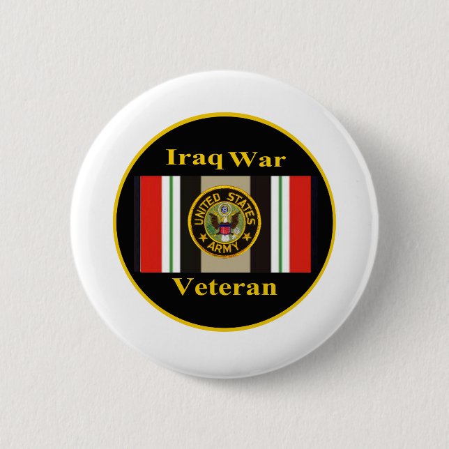 Macaron Rond 5 Cm Pin de "armée" de combattant d'Irak (Devant)