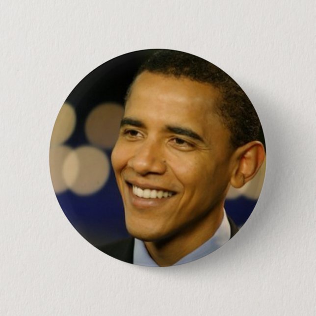 Macaron Rond 5 Cm Pin de Barack Obama (Devant)