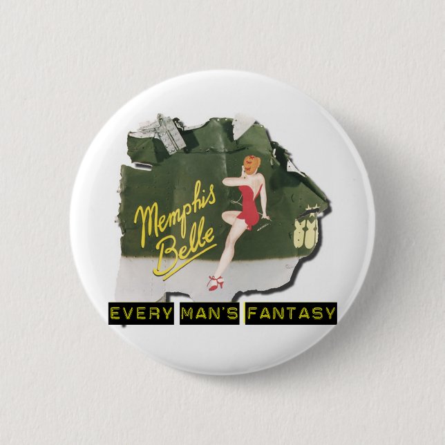 Macaron Rond 5 Cm Pin de belle de Memphis (Devant)