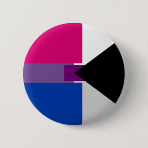 Macaron Rond 5 Cm Pin de Biromantic Demisexual