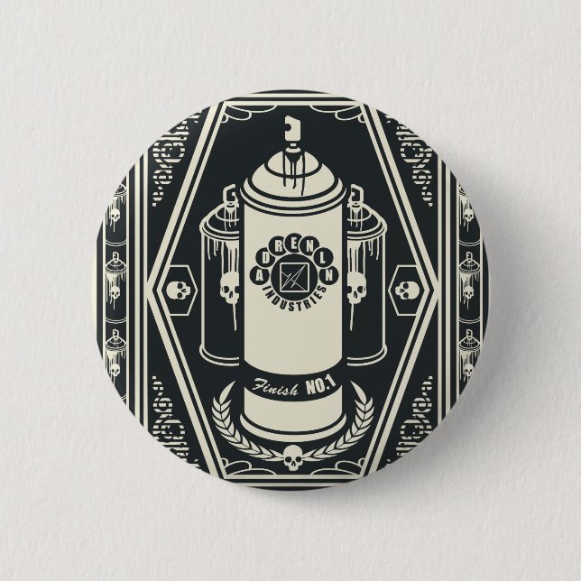 Macaron Rond 5 Cm Pin de boîte de jet (Devant)