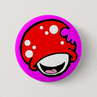 Macaron Rond 5 Cm Pin de boomer - Rose lumineux