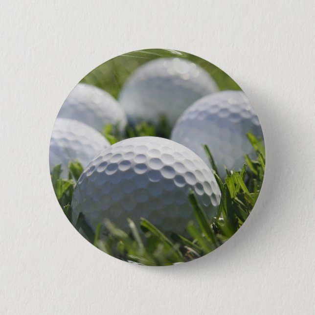 Macaron Rond 5 Cm Pin de boules de golf (Devant)