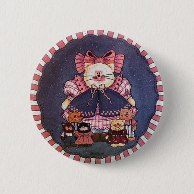 Macaron Rond 5 Cm Pin de bouton de Camilla Kitty (Devant)