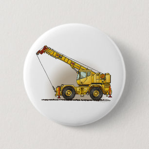Macaron Rond 5 Cm Pin de bouton de matériel de construction de grue