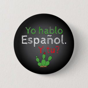 Macaron Rond 5 Cm Pin de bouton de Yo Hablo Español/Botón