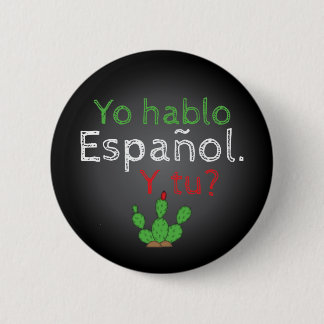 Macaron Rond 5 Cm Pin de bouton de Yo Hablo Español/Botón
