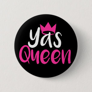 Macaron Rond 5 Cm Pin de bouton d'insigne de la Reine de Yas